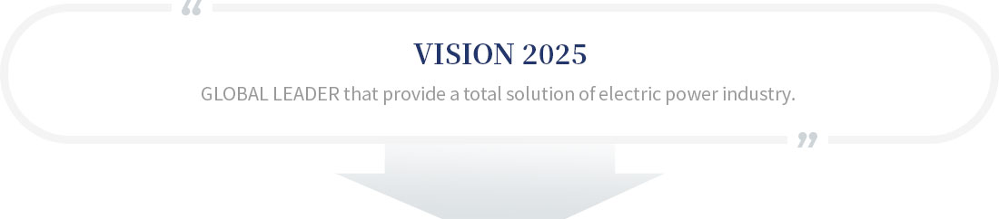 VISION 2020 전력산업의 종합솔루션을 제공하는 GLOBAL LEADER
